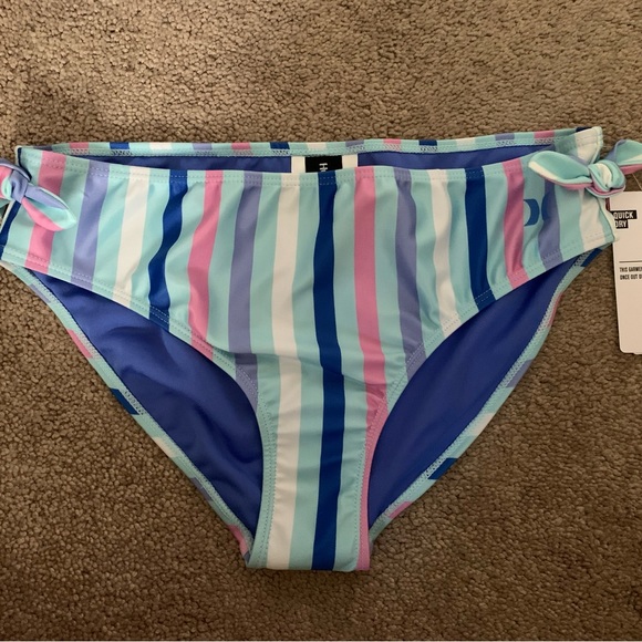 Hurley Mint Candy and Pink Stripe Bikini - Picture 3 of 8